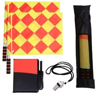 SET ROZHODCOV FUTBALOVÝ ROZHODC Karty Zápisník Vlajky Futbalová píšťalka SET ROZHODCOV FUTBALOVÝ ROZHODC Karty Zápisník Vlajky Futbalová píšťalka