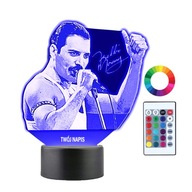 3D LED nočná lampa Freddie Mercury Darček Meno 3D LED nočná lampa Freddie Mercury Darček Meno