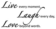 Samolepky na stenu Live Laugh Love citáty 100 cm Samolepky na stenu Live Laugh Love citáty 100 cm