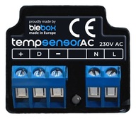 Snímač teploty Blebox tempSensorAC pripojenie s