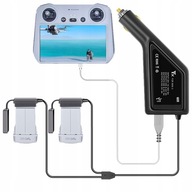 Viackanálová USB nabíjačka do auta pre dron DJI Mini 3/4 Pro