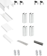 Sada kovania na posuvné dvere NovoS 2,5m/2D WHITE Sada kovania na posuvné dvere NovoS 2,5m/2D WHITE