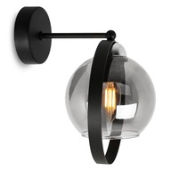 MODERNÁ SKLENENÁ NÁSTENNÁ LAMPA GRAFITOVÝ PRSTEŇ MODERNÁ SKLENENÁ NÁSTENNÁ LAMPA GRAFITOVÝ PRSTEŇ