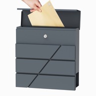 MODERNÁ SCHRÁNKA NA LISTY, POŠTU, NOVINY, VEĽKÉ LISTY, RAL 7016 MODERNÁ SCHRÁNKA NA LISTY, POŠTU, NOVINY, VEĽKÉ LISTY, RAL 7016