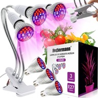 3 ŽIAROVKY LAMPA NA PESTOVANIE RASTLÍN 120LED + KLIP 3 ŽIAROVKY LAMPA NA PESTOVANIE RASTLÍN 120LED + KLIP