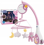 Chicco Crib mobil s hracou skrinkou, svetlý, medvedík NEXT2DREAMS Pink