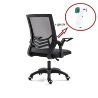 Kancelárske otočné kreslo, sieťovaná stolička - čierna