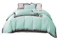 Obliečky S OZDOBNÝM RIFOM 160x200 JEDNOFAREBNÉ +2xPLÁTKY NA VANKÚŠ MINT Obliečky S OZDOBNÝM RIFOM 160x200 JEDNOFAREBNÉ +2xPLÁTKY NA VANKÚŠ MINT