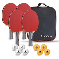 JOOLA Team School Stolný tenis Set 4 rakiet 8 loptičiek JOOLA Team School Stolný tenis Set 4 rakiet 8 loptičiek