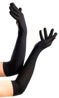 Dlhé čierne hladké rukavice 46 cm 20. roky 30. roky