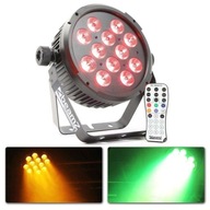 FLAT PAR reflektor 12x 8W LED RGBA DMX IEC PILOT