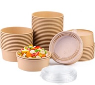 Jednorazové nádoby na potraviny + vrchnáky 850ml Jednorazové nádoby na potraviny + vrchnáky 850ml