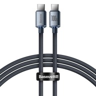 Kábel USB-C / USB-C, Baseus Crystal, 5A 100W, 1,2m Kábel USB-C / USB-C, Baseus Crystal, 5A 100W, 1,2m