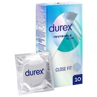 Durex Invisible Close Fit 10 ks, tenké, lubrikované kondómy