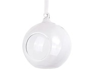 Sklenené gule sklenené gule so stuhou, 10cm ozdoby, 4 ks