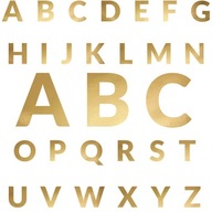 Banner zlaté písmená A-Z abeceda nápis narodeniny