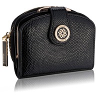 MONNARI Dámska Peňaženka Podkova GLOSS BLACK CROCO LOGO MONNARI Dámska Peňaženka Podkova GLOSS BLACK CROCO LOGO