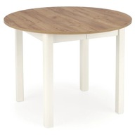 Okrúhly jedálenský stôl RINGO Dub Craft s bielymi nohami