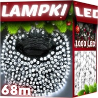 OSVETLENIE VIANOČNÉHO STROMČEKA 1000LED 68m VONKAJŠIE VNÚTORNÉ STUDENÉ BIELE VIANOCE OSVETLENIE VIANOČNÉHO STROMČEKA 1000LED 68m VONKAJŠIE VNÚTORNÉ STUDENÉ BIELE VIANOCE