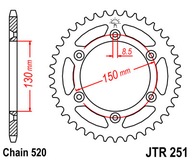 JT ozubené koleso zadné 50 od YAMAHA YZ WR 125 250 426 450 JT ozubené koleso zadné 50 od YAMAHA YZ WR 125 250 426 450