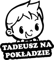 Nálepka TADEUSZ IN THE CAR 18x15 farieb Nálepka TADEUSZ IN THE CAR 18x15 farieb