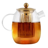 Vialli Design TULIP sklenený čajový nálevník 1000ml 29316 (zlatý matný) Vialli Design TULIP sklenený čajový nálevník 1000ml 29316 (zlatý matný)