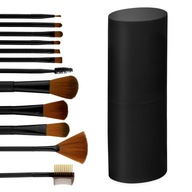 Sada štetcov na make-up v tube 12 ks - čierna Sada štetcov na make-up v tube 12 ks - čierna