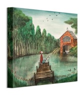 Joe Ramm Lake House Obrazové plátno 30x30 cm Joe Ramm Lake House Obrazové plátno 30x30 cm