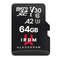 Karta GoodRam IRDM MicroSDXC 64 GB Class 10 UHS-I/U3 A2 V30 (IR-M2AA-0640R1