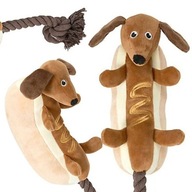 Hot Dog Dog Jazvečík Plyšový sťahovák na hryzátko pre psov Hot Dog Dog Jazvečík Plyšový sťahovák na hryzátko pre psov