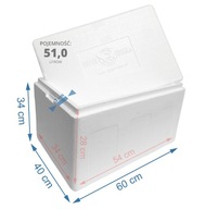 Thermobox 51L polystyrénová nádoba CHLADNIČKA box Thermobox 51L polystyrénová nádoba CHLADNIČKA box