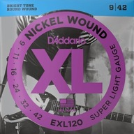 Struny D'Addario EXL120 pre elektrickú gitaru Struny D'Addario EXL120 pre elektrickú gitaru
