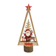 Drevená vianočná dekorácia vianočný stromček 34 cm