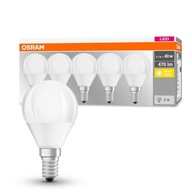 OSRAM LED žiarovka E14 BALL 5W = 40W 2700K 5BAL