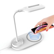 Stolná LED lampa s NABÍJAČKOU Nočná indukčná QI USB na stôl 450lm Stolná LED lampa s NABÍJAČKOU Nočná indukčná QI USB na stôl 450lm
