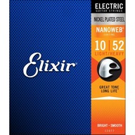Elixir NanoWeb 10-52 Light-Heavy struny (12077)