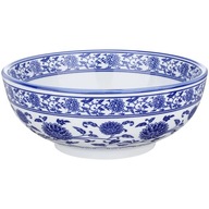 Modro-biela porcelánová dekoratívna miso miso polievka