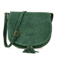 Dámska crossbody kabelka podkovy, mäkká talianska koža