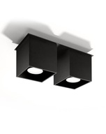 Sollux Quad 2 čierne stropné svietidlo, model SL.0063