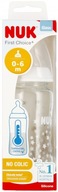 NUK SKLENENÁ FĽAŠA 240ml UKAZATEL TEPLOTY 0-6m BIELA 10745121 NUK SKLENENÁ FĽAŠA 240ml UKAZATEL TEPLOTY 0-6m BIELA 10745121