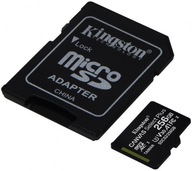 256 GB karta Kingston Canvas Select Plus microSDXC CL10 100/85 MB/s + ADAPTÉR