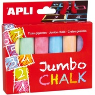 Kriedy na chodník Thick Jumbo 6 farieb APLI KIDS Kriedy na chodník Thick Jumbo 6 farieb APLI KIDS