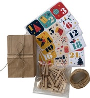 ADVENTNÝ kalendár DIY eko papierové tašky ADVENTNÝ kalendár DIY eko papierové tašky