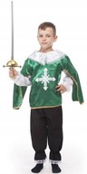 Kostým MUŠKETÉR pre chlapca, veľkosť 128, ZELENÝ Kostým MUŠKETÉR pre chlapca, veľkosť 128, ZELENÝ
