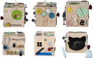 Manipulačná tabuľa Edukačná kocka pre 2-3 ročné deti