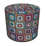 Pouffe s patchworkovým vzorom - Frania Pouffe s patchworkovým vzorom - Frania