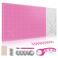 TEXI CRAFT RUŽOVÁ súprava na rezanie 60x45 cm - MAT + NOŽE + PRAVIDLO + ČEPELE TEXI CRAFT RUŽOVÁ súprava na rezanie 60x45 cm - MAT + NOŽE + PRAVIDLO + ČEPELE