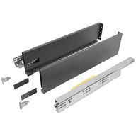 VERTEX PUSH EMUCA zásuvka antracit stredná L-350 H-131 plnovýsuv 40kg VERTEX PUSH EMUCA zásuvka antracit stredná L-350 H-131 plnovýsuv 40kg