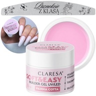 Claresa Soft&Easy Panna Cotta gél na stavbu nechtov 45g ružový + PILNÍK Claresa Soft&Easy Panna Cotta gél na stavbu nechtov 45g ružový + PILNÍK