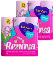 2x toaletný papier Renova Skin Care Lotion 12R